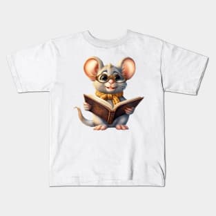 Mouse with Book Kids T-Shirt